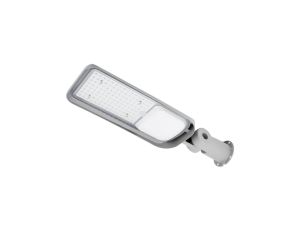Oprawa, lampa uliczna LED JAZMIN 100W 13500lm 4000K IP65 jasnoszara barwa NW biała neutralna czujnik zmierzchu BEMKO