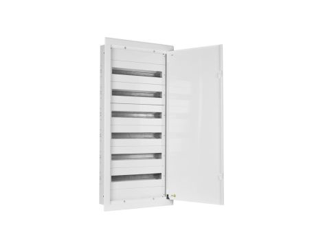 Rozdzielnica podtynkowa metalowa 6x24 modułów IP30 (400V AC) 1115x523x130mm drzwi pełne KOLE SYSTEMS