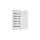 Rozdzielnica podtynkowa metalowa 6x24 modułów IP30 (400V AC) 1115x523x130mm drzwi pełne KOLE SYSTEMS