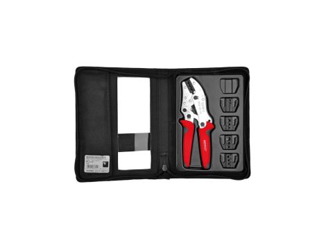 Zaciskarka Praska do końcówek kablowych 0,5-33mm2 + 5 wymiennych matryc PR33-Z5 ERKO