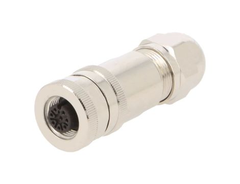 Wtyk M12 8-pin żeńskie kod A-DeviceNet CANopen na przewód T4110011081-000