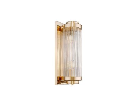Kinkiet lampa ścienna SERGIO kolor francuskie złoto metal/szkło, 2xE14 IP20 W0528-02N-F7AC Zuma Line