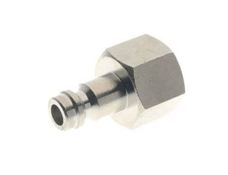 Króciec złączki RS PRO G 1/4 żeńskie rodzaj Męski Gwintowany Mosiądz niklowany 1/4in