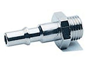 Króciec złączki RS PRO G 1/4 męskie rodzaj Męski Gwintowany Mosiądz niklowany 1/4in