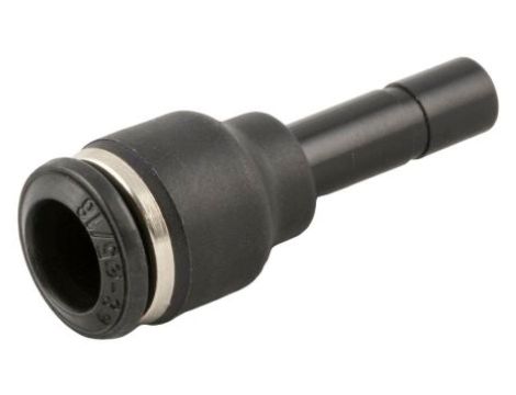 Adapter gwintowany prosty typu rura – rura Wciskane 6 mm Wciskane 8 mm RS PRO Złączka prosta