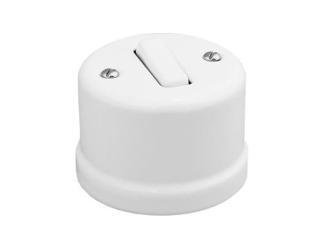 Łącznik dzwonkowy natynkowy Retro ceramic 10A-250V~, biały