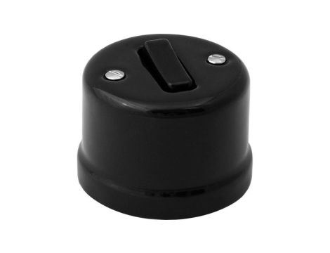 Łącznik dzwonkowy natynkowy Retro ceramic 10A-250V~, czarny