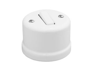 Łącznik schodowy natynkowy Retro ceramic 10A-250V~, biały