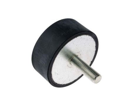 Nóżka z gwintem, M12, Ø 75mm, materiał: Guma naturalna 60Shore A, RS PRO