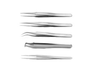 Zestaw pęset, materiał: Metal, RS PRO