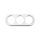 Ramka potrójna okrągła do łączników i gniazd natynkowych Retro ceramic - biała