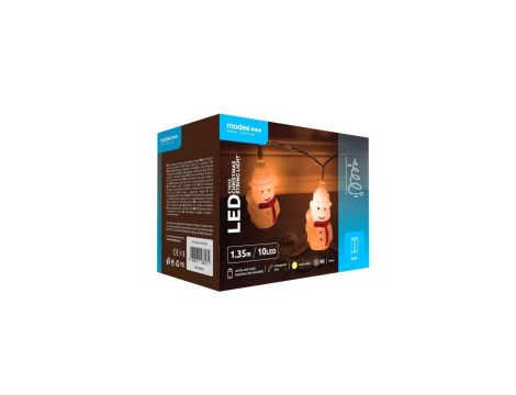 Lampki bałwanki BAT modee 1,35m WARM 10LED ML-C1012