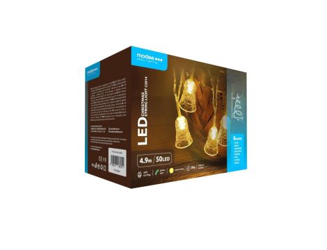 Lampki dzwoneczki modee 4,9m WARM 50LED ML-C2014