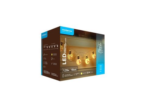 Lampki renifer BAT modee 1,35m WARM 10LED ML-C1014