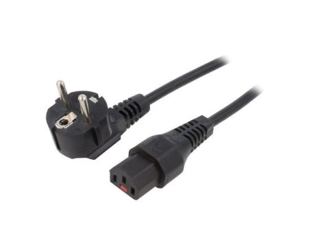 SCHAFFNER-814383 Kabel CEE 7/7 (E/F) wtyk kątowy, IEC C13 żeński 4m 10A