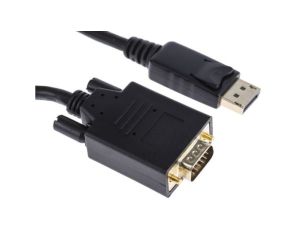 Kabel DisplayPort 3m Męskie DisplayPort to Męski adapter VGA Czarny