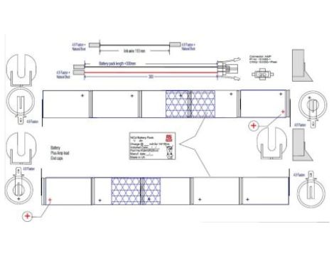 Zestawy akumulatorów D NiCd, 12V, 4Ah, 10-ogniwowy, RS PRO
