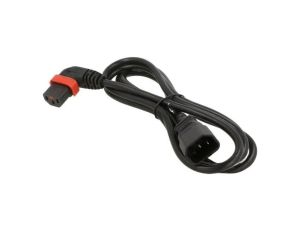 SCHAFFNER-821113 Kabel IEC C13 żeński kątowy prawy, IEC C14 męski 1m