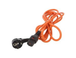 SCHAFFNER-820099 Kabel CEE 7/7 (E/F) wtyk kątowy, IEC C13 żeński 3m 10A 250V