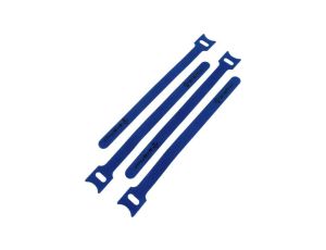 Opaska rzepowa do kabli z oczkiem, długość 200mm, szer.12 mm, niebieski (opak. 10 szt.)