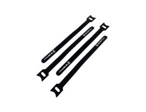 Opaska rzepowa do kabli z oczkiem, długość 200mm, szer.12 mm, czarny (opak. 10 szt.)