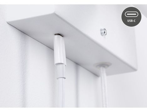 Oprawa ścienna JERIK LED 2,4W 3-STEP DIM 160lm 3000K USB-C 230V Z przełącznikiem Biały mat /metal - 4