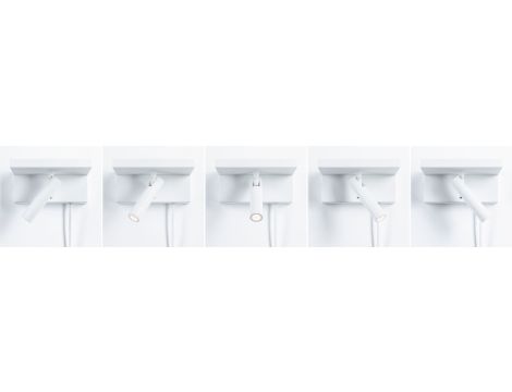 Oprawa ścienna JERIK LED 2,4W 3-STEP DIM 160lm 3000K USB-C 230V Z przełącznikiem Biały mat /metal - 9