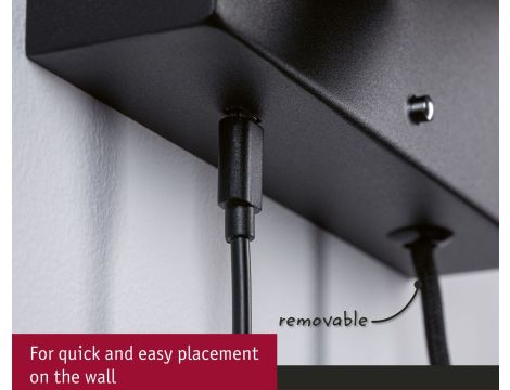 Oprawa ścienna JERIK LED 2,4W 3-STEP DIM 160lm 3000K USB-C 230V Z przełącznikiem Czarny mat /metal - 11