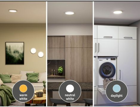 Plafoniera okrągła AKYA LED 17W ze zmienną barwą 3000/4000/6500K 230mm 1700 lm 230V IP20 biały / tworzywo sztuczne - 7