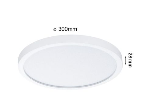 Plafoniera okrągła  AKYA LED 29W ze zmienną barwą 3000/4000/6500K 300mm 2800 lm 230V IP20 biały / tworzywo sztuczne - 13