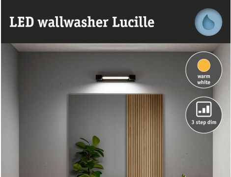 Oprawa ścienna LUCILLE LED 400mm 11W 2700K 3-step DIM 1000lm IP44 230V czarny mat / metal - 11