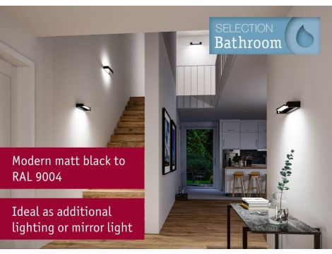 Oprawa ścienna LUCILLE LED 400mm 11W 2700K 3-step DIM 1000lm IP44 230V czarny mat / metal - 12