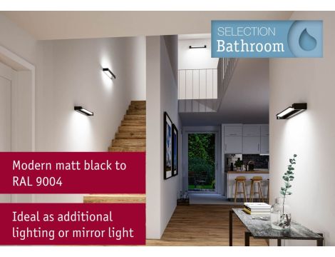 Oprawa ścienna LUCILLE LED 600mm 17W 2700K 3-step DIM 1300lm IP44 230V czarny mat / metal - 10