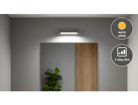 Oprawa ścienna LUCILLE LED 400mm 11W 2700K 3-step DIM 1000lm IP44 230V aluminium mat / metal - 12