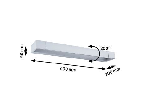 Oprawa ścienna LUCILLE LED 600mm 17W 2700K 3-step DIM 1300lm IP44 230V aluminium mat / metal - 13