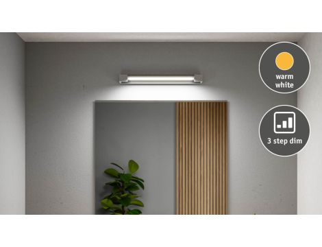 Oprawa ścienna LUCILLE LED 600mm 17W 2700K 3-step DIM 1300lm IP44 230V aluminium mat / metal - 12