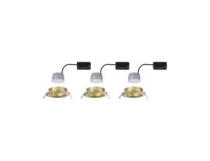 Zestaw wychylnych opraw wpuszczanych LED Nova Coin okrągłych 3-Step DIM 84mm 100° 3x6W 3x470lm 2700K IP23 230V Złoty matowy / aluminium - image 2