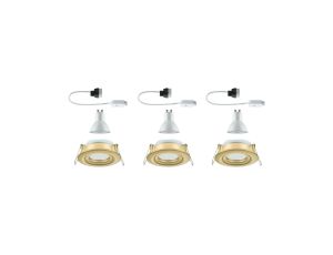 Zestaw opraw do wbudowania Nova PLUS GU10 3x6W 93mm 3x460lm 2700K 230V IP65 wychylna złoty matowy / aluminium - image 2