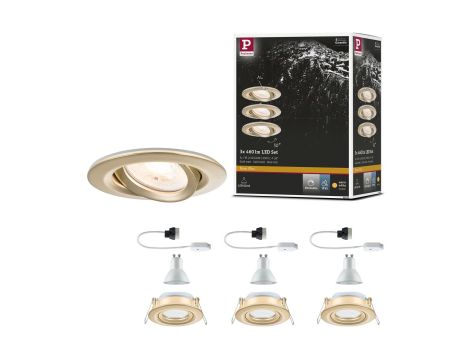 Zestaw opraw do wbudowania Nova PLUS GU10 3x6W 93mm 3x460lm 2700K 230V IP65 wychylna złoty matowy / aluminium - 8