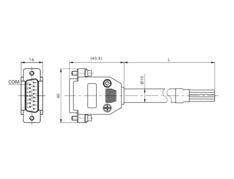 Kabel przyłączeniowy do wyspy D-SUB 15 Pin  5m - 2