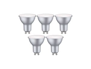 Źródło światła LED GU10 zestaw 5 sztuk 4,9W 460lm 4000K srebrny RAL9006 / tworzywo sztuczne