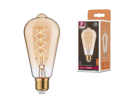 Źródło światła LED Rustic Shine 4,2W E27 żarnik w kształcie litery S 300lm1800K ST64 3StepDim złota - 7