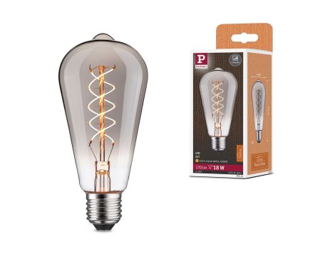 Źródło światła LED Rustic Shine 4,2W E27 żarnik w kształcie litery S 170lm1800K ST64 3StepDim przyciemniane szkło dymione - 7