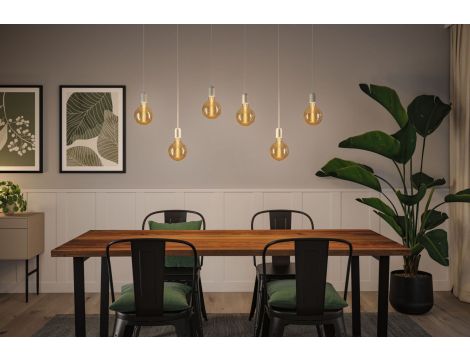 Źródło światła LED Rustic Shine 4,2W E27 żarnik w kształcie litery S 300lm1800K G125 3StepDim złota - 3