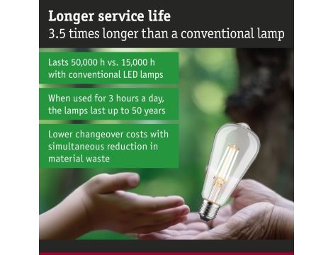 Źródło światła LED ECO LINE ST64 4,3W 806lm E27 3StepDim 3000K klasa B 230V przezroczysty / szkło - 7