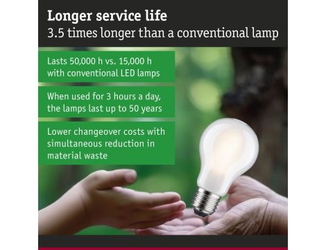 Źródło światła LED ECO LINE AGL 60 2,5W 470lm E27 3StepDim 3000K klasa B 230V mleczny mat / szkło - 6