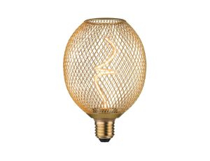 Źródło światła LED METALLIC GLOW Globe mosiądz Twist E27 4W 180lm 3StepDim 1800K 230V / metal siateczka