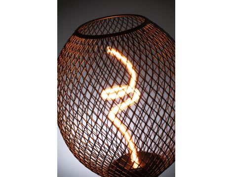 Źródło światła LED METALLIC GLOW Globe czarny Twist E27 4W 160lm 3StepDim 1800K 230V / metal siateczka - 2