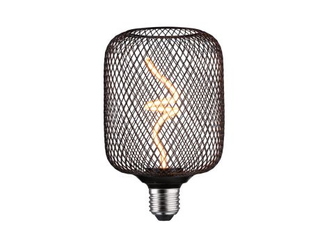 Źródło światła LED METALLIC GLOW ZYL czarny Twist E27 4W 160lm 3StepDim 1800K 230V / metal siateczka