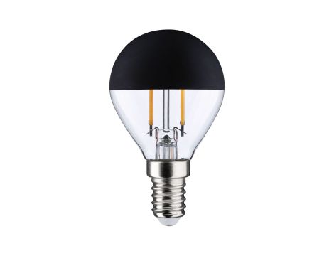 Źródło światła LED Kropla zwierciadło czarny mat 2,5W 230V 250lm E14 2700K ściemniany / przezroczysta - 2